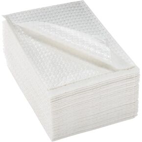 مناشف مكيسون للاستعمال مرة واحدة [عبوة من 250 قطعة] لصدريات الأسنان والأظافر والوشم وطبيب الأسنان والطبية - 13 × 18 بوصة، مناديل مكونة من طبقتين مع ظهر بولي، منقوش بالوافل، أبيض in Kuwait