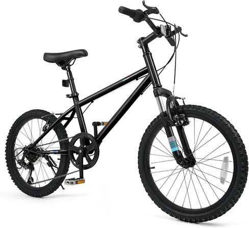 Goplus Mountain Bike, 20/24 Inch Kids Bicycle w/ 6-Speed Drivetrain, Suspension Fork, Dual Brakes, Adjustable Seat, Outdoor Cycling Children City Bike for Boys Girls in Saudi Arabia