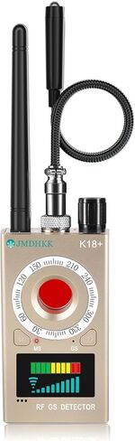 JMDHKK K18+ كاشف الكاميرا المخفي ، مكتشف كاميرا التجسس ، كاشف الأخطاء ، كاشف المجال المغناطيسي ، كاشف جهاز الاستماع - أداة حماية الخصوصية للمنزل والمكتب والفندق وأمن السفر (أسود) in Kuwait