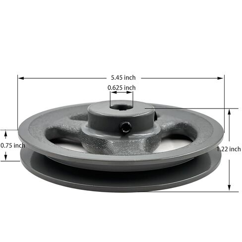 AK56-5/8 V بكرة الحزام 5/8 بوصة تتحمل 5.45 "OD، البكرات الميكانيكية من الحديد الزهر لأحزمة AX 3L 4L V، الحزم AK5658 in Saudi Arabia