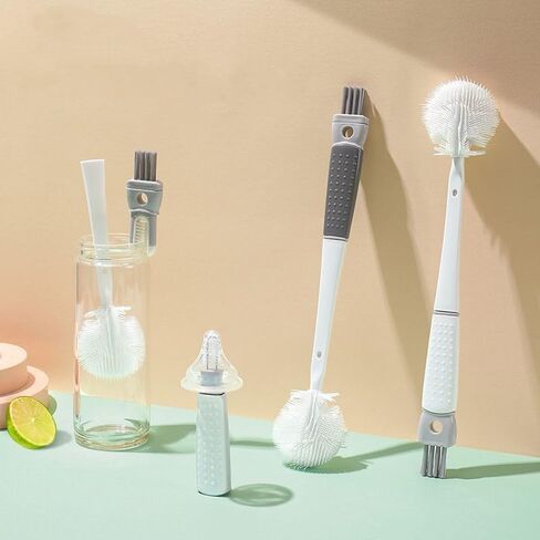 5 in 1 Detachable Multi-Functional Cup Bottle Cleaning Brush Set, Portable Long Handle Bottle Cleaner for Washing Narrow Neck Cup, Spout/Lid Cleaner Brushes in Kuwait