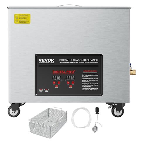 VEVOR 50L Ultrasonic Cleaner, Professional Ultrasonic Cleaner Machine with Cleaning Basket & Digital Display, 840W Stainless Steel Large Cleaning Machine with Wheels for Industrial Parts, Carburetors in Kuwait