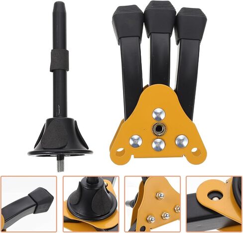 Portable Tripod Flute Stand and Clarinet Support Holder with Yellow Base, Wind Instrument Rack for Home and Travel, Stable Clarinet Storage Stand for Woodwind Accessories in Saudi Arabia