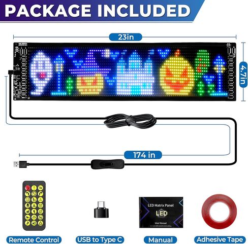 DITRIO Golf Cart Devil Eyes Light، 23x5in عيون LED مرنة قابلة للبرمجة للزجاج الأمامي للسيارة مع التطبيق / جهاز التحكم عن بعد، عيون إلكترا عالية السطوع DIY متحركة لشاحنات عربة الجولف وديكور سيارات الدفع الرباعي in Kuwait