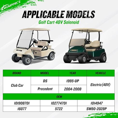 ملف لولبي للسيارة بمقاوم 48 فولت، ملف لولبي لعربة الجولف ذو 4 محطات لسيارة Club Car DS 1995-Up & Precedent 2004-2008 كهربائي، يستبدل OEM 101908701، 102774701، 1014947، SW80-2028P in Kuwait