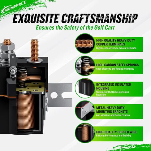 ملف لولبي للسيارة بمقاوم 48 فولت، ملف لولبي لعربة الجولف ذو 4 محطات لسيارة Club Car DS 1995-Up & Precedent 2004-2008 كهربائي، يستبدل OEM 101908701، 102774701، 1014947، SW80-2028P in Kuwait