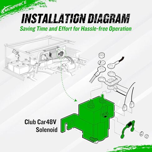 ملف لولبي للسيارة بمقاوم 48 فولت، ملف لولبي لعربة الجولف ذو 4 محطات لسيارة Club Car DS 1995-Up & Precedent 2004-2008 كهربائي، يستبدل OEM 101908701، 102774701، 1014947، SW80-2028P in Kuwait