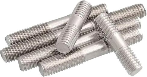قضيب برغي ملولب ذو نهاية مزدوجة 10 قطع مسامير ملولبة قضبان نهاية مزدوجة M6 M8 GB901 304 برغي مزدوج من الفولاذ المقاوم للصدأ مسمار ملولب 30-90 مم 60 مم 50 مم (35 مم، M8) in Saudi Arabia