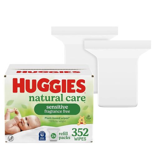 Huggies Natural Care Sensitive Baby Wipes, Hypoallergenic, 99% Purified Water, 3 Refill Packs (624 Wipes Total) in Kuwait