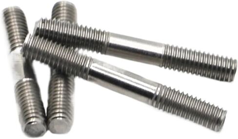 Double End Threaded Screw Rod 1-5pcs M3 M4 M5 M6 M8 M10 304 Rod Double Thread Stainless Steel Screw Stud Screw Rod Stud Bolt GB901 L=16-100mm(20mm,M4 5pcs) in Saudi Arabia