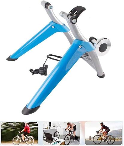 Bicycle Turbo Trainer,Exercise Bicycle Trainer Stand Stationary Indoor Magnetic Resistance 6 Levels Adjustable Fold Storage Home Sport Fitness Steel Frame in Kuwait