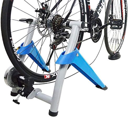 Bicycle Turbo Trainer,Exercise Bicycle Trainer Stand Stationary Indoor Magnetic Resistance 6 Levels Adjustable Fold Storage Home Sport Fitness Steel Frame in Kuwait
