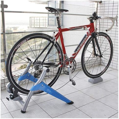 Bicycle Turbo Trainer,Exercise Bicycle Trainer Stand Stationary Indoor Magnetic Resistance 6 Levels Adjustable Fold Storage Home Sport Fitness Steel Frame in Kuwait