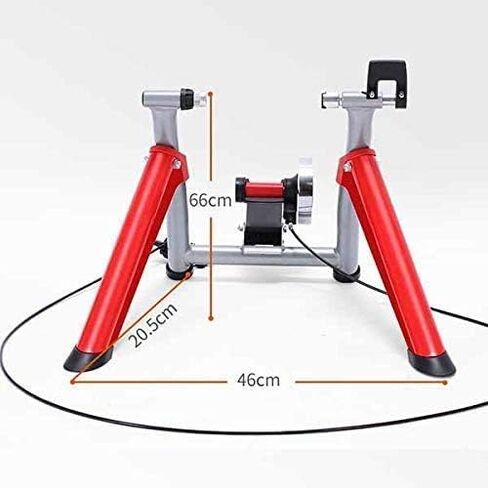 Bicycle Turbo Trainer,Exercise Bicycle Trainer Stand Stationary Indoor Magnetic Resistance 6 Levels Adjustable Fold Storage Travel Home Sport Fitness Red in Kuwait