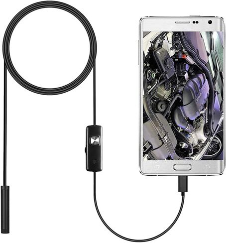 Borescope Inspection Camera 1.3MP Waterproof Snake Camera with 6 LED Lights, 7mm Lens, USB Connectivity for Phones & PC by beertoy in Saudi Arabia