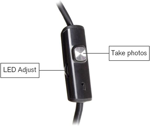 Borescope Inspection Camera 1.3MP Waterproof Snake Camera with 6 LED Lights, 7mm Lens, USB Connectivity for Phones & PC by beertoy in Saudi Arabia