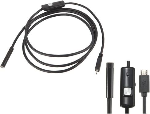 Borescope Inspection Camera 1.3MP Waterproof Snake Camera with 6 LED Lights, 7mm Lens, USB Connectivity for Phones & PC by beertoy in Saudi Arabia