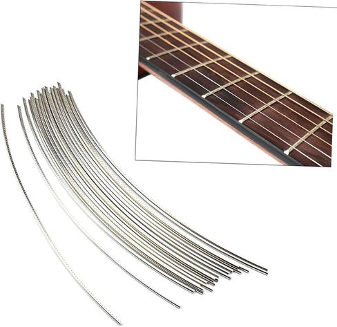 VANZACK 25pcs 2.4MM Metal Guitar Fret Wire Set Sturdy Fret Wires for Electric and Acoustic Guitars for Fingerboard Repair and GG15 in Saudi Arabia