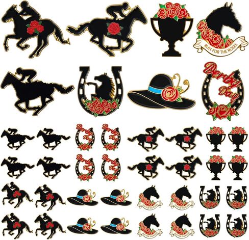 Yinkin 32 Pcs Cowboy Western Lapel Pin Western Cowboy and Cowgirl Pins Brooch Cowboy Hat Pins Alloy Jewelry Decorations for Backpack Party Accessories in Kuwait