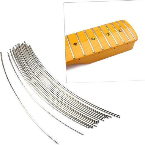 Yardwe 20pcs 2.9MM Metal Guitar Fret Wire Set Sturdy Fret Wires for Electric and Classical Guitars for Fingerboard Replacement in Saudi Arabia
