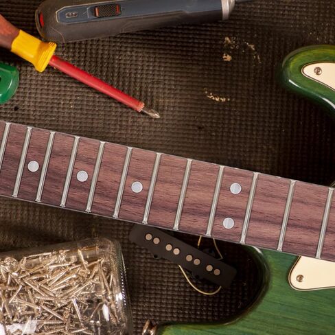 BESPORTBLE Electric Guitar Fingerboard Replacement Fret Fretboard with Dots Easy Installation for DIY Guitar Repair Durable and Exquisite Craftsmanship present in Saudi Arabia