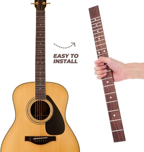 BESPORTBLE Electric Guitar Fingerboard Replacement Fret Fretboard with Dots Easy Installation for DIY Guitar Repair Durable and Exquisite Craftsmanship present in Saudi Arabia