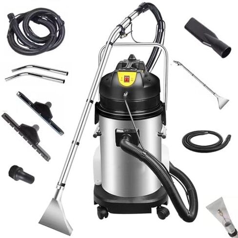 Commercial Carpet Steam Cleaner with Dual Water Tanks, 11m Hose, Spray & Extract for Deep Cleaning Hotels & Offices, Professional Grade Performance (40L) in Saudi Arabia