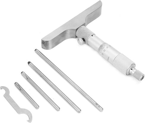 0-150mm Depth Micrometer Round Head Depth Micrometer Gauge Gage Measuring Tool 4/ Connecting Rods(6inches) in Saudi Arabia