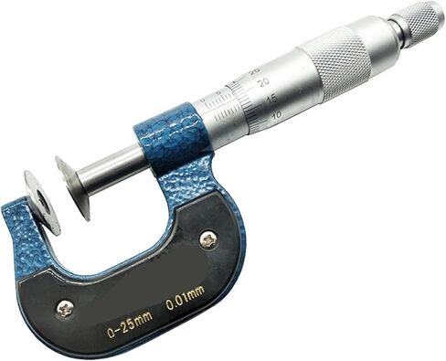 Outside Micrometer Gear Common Normal line 0-25mm Mechanical biglarge measre Tips Round disc Spline Tooth Thickness(0-25mm) in Saudi Arabia