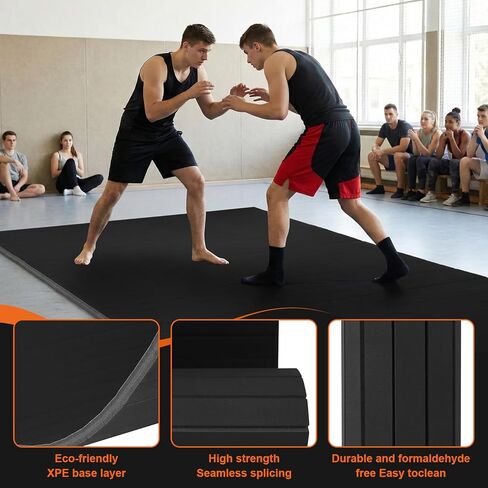 Thick Workout Mats 118.11x59.06x1.18inch Indoor Extra Large Exercise Mat with Non-Slip Surface for Yoga Pilates MMA Grappling Martial Arts Boxing in Kuwait