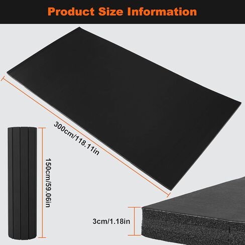 Thick Workout Mats 118.11x59.06x1.18inch Indoor Extra Large Exercise Mat with Non-Slip Surface for Yoga Pilates MMA Grappling Martial Arts Boxing in Kuwait