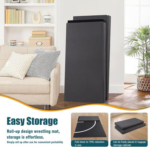 10x10ft Wrestling Mat 1.2inch Thick Foldable XPE Jiu Jitsu Floor Exercise Mat for BJJ MMA Martial Art Boxing Grappling and Judo in Kuwait