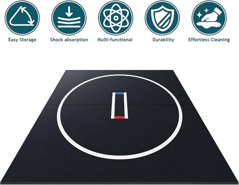 10x10ft Wrestling Mat 1.2inch Thick Foldable XPE Jiu Jitsu Floor Exercise Mat for BJJ MMA Martial Art Boxing Grappling and Judo in Kuwait