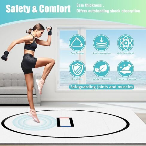 Wrestling Mat 10ft Foldable Jiu Jitsu Mats 1.2inch Thick Gymnastics Training Mat for BJJ MMA Martial Art Boxing Grappling and Judo in Kuwait