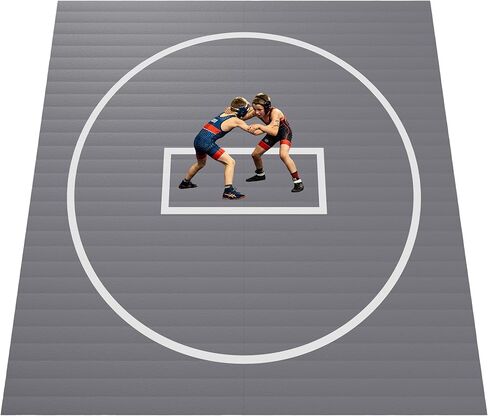Wrestling Mat for Home, 10' x 10' / 8' x 8'/ 5' x 10' Grappling Mat for BJJ, MMA, Jiu Jitsu, Judo, Gym, Roll-Up Wrestling Practice Mat for Kids & Adults，Easy to Clean Indoor/Outdoor in Saudi Arabia