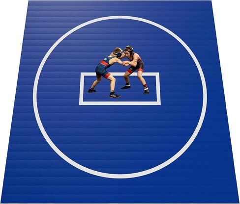 Wrestling Mat for Home, 10' x 10' / 8' x 8'/ 5' x 10' Grappling Mat for BJJ, MMA, Jiu Jitsu, Judo, Gym, Roll-Up Wrestling Practice Mat for Kids & Adults，Easy to Clean Indoor/Outdoor in Saudi Arabia