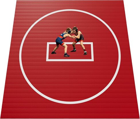 Wrestling Mat for Home, 10' x 10' / 8' x 8'/ 5' x 10' Grappling Mat for BJJ, MMA, Jiu Jitsu, Judo, Gym, Roll-Up Wrestling Practice Mat for Kids & Adults，Easy to Clean Indoor/Outdoor in Saudi Arabia