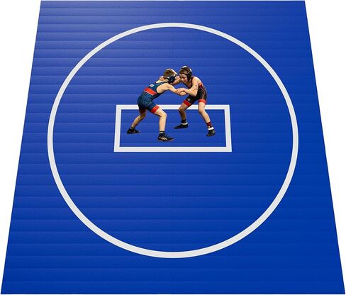 Wrestling Mat for Home, 10' x 10' / 8' x 8'/ 5' x 10' Grappling Mat for BJJ, MMA, Jiu Jitsu, Judo, Gym, Roll-Up Wrestling Practice Mat for Kids & Adults，Easy to Clean Indoor/Outdoor in Saudi Arabia