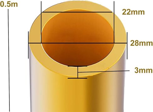 Round Brass Tube 28mm Outer Diameter 0.5m Length Seamless High-Strength Precision Straight Tube(28x3mm) in Saudi Arabia