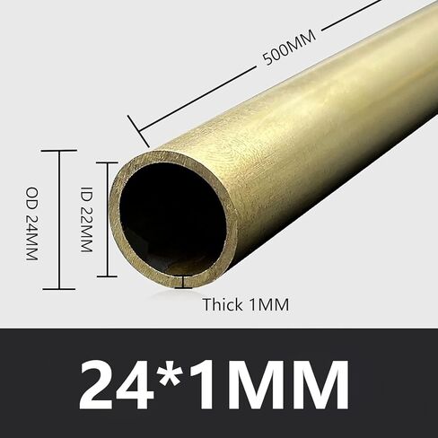 Outer diameter 24 mm round brass tube Length 500 mm High-strength precision straight tube(24 * 1mm) in Saudi Arabia