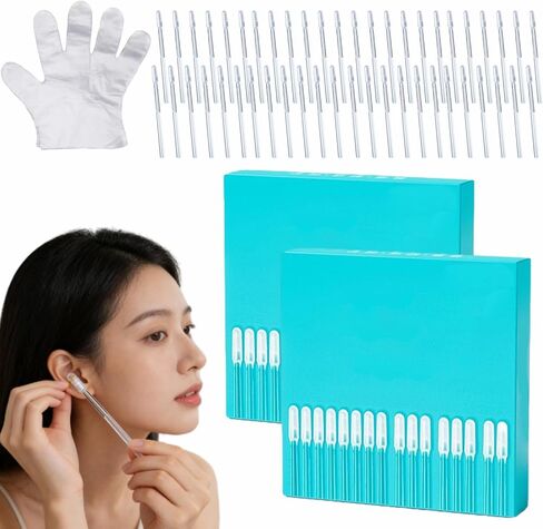 عصا تنظيف الأذن اللاصقة، عصا تنظيف الأذن اللطيفة، أدوات إزالة شمع الأذن اللاصقة 24 في كل عبوة، أعواد إزالة شمع الأذن مع حقيبة تخزين، منظفات الأذن اللاصقة للبالغين (48 قطعة، كبيرة) in Kuwait