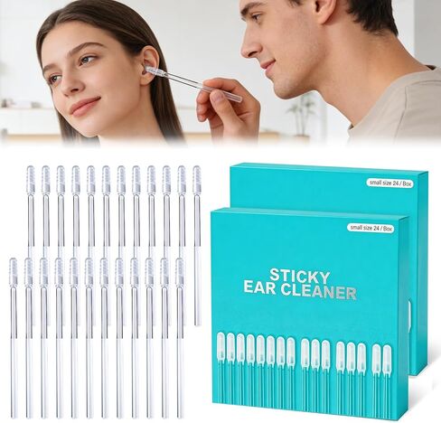 48 Pack Earwax Removal Adhesive Swabs, 2026 New Reusable Earwax Removal Adhesive Swabs, Adult Spiral Ear Wax Removal Ear Scoop Remover Tool with Dust Cover Packaging,Gentle Ear Cleaner Tool in Saudi Arabia
