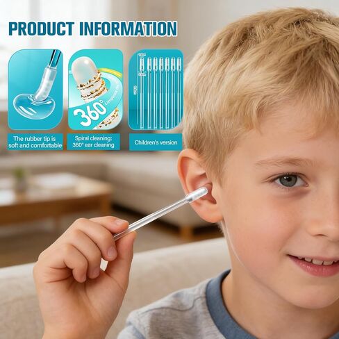 48 Pack Earwax Removal Adhesive Swabs, 2026 New Reusable Earwax Removal Adhesive Swabs, Adult Spiral Ear Wax Removal Ear Scoop Remover Tool with Dust Cover Packaging,Gentle Ear Cleaner Tool in Saudi Arabia