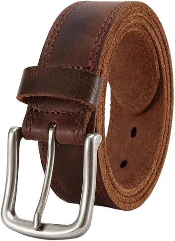 Men's Genuine Leather Pin Buckle Jeans Belt Casual Business Cowboy Waistband Fashion in Saudi Arabia