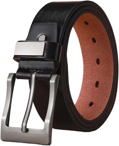 Men's Cowhide Vintage Pin Buckle Belt Fashion Casual Jeans Work Pants Plus Size Strap in Saudi Arabia