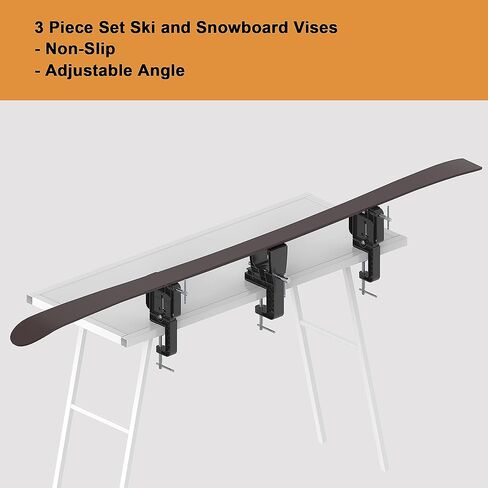 GALLOP Ski Vise - Stable Ski Snowboard Tuning Vise,Edges and Waxing, All Metal,Ski Snowboard Clamp with Rubber Pads - Jaw Opens up to 115mm in Saudi Arabia