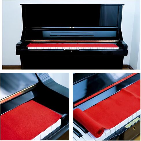 Red Soft Piano Keyboard Dust Cover, 88 Keys Protective Dust Cover for 88keys Electronic Keyboard, Digital Piano (49 x 5.9inch) in Saudi Arabia