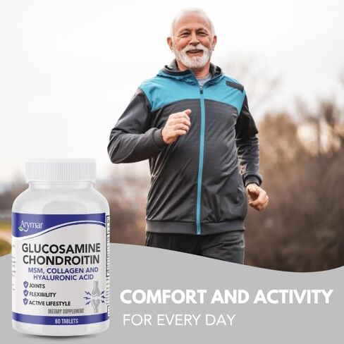 Arymar Glucosamine, Chondroitin, MSM, Collagen & Hyaluronic Acid Supplement 60 Tablets in Kuwait