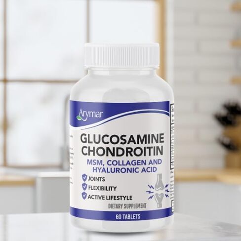 Arymar Glucosamine, Chondroitin, MSM, Collagen & Hyaluronic Acid Supplement 60 Tablets in Kuwait