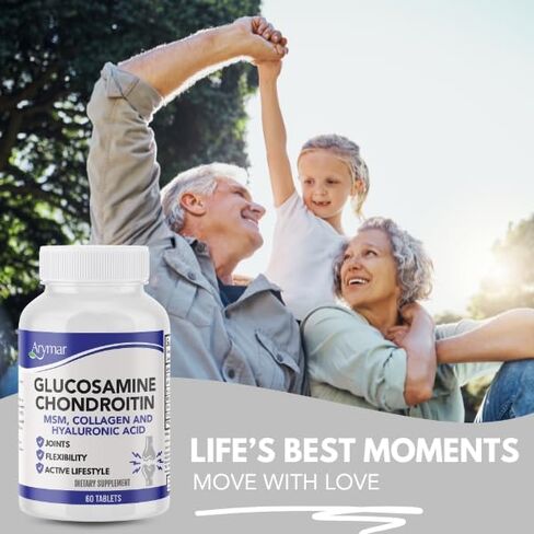 Arymar Glucosamine, Chondroitin, MSM, Collagen & Hyaluronic Acid Supplement 60 Tablets in Kuwait